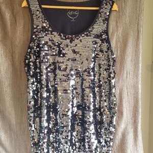 Sequin navy blue  spring/summer tank top